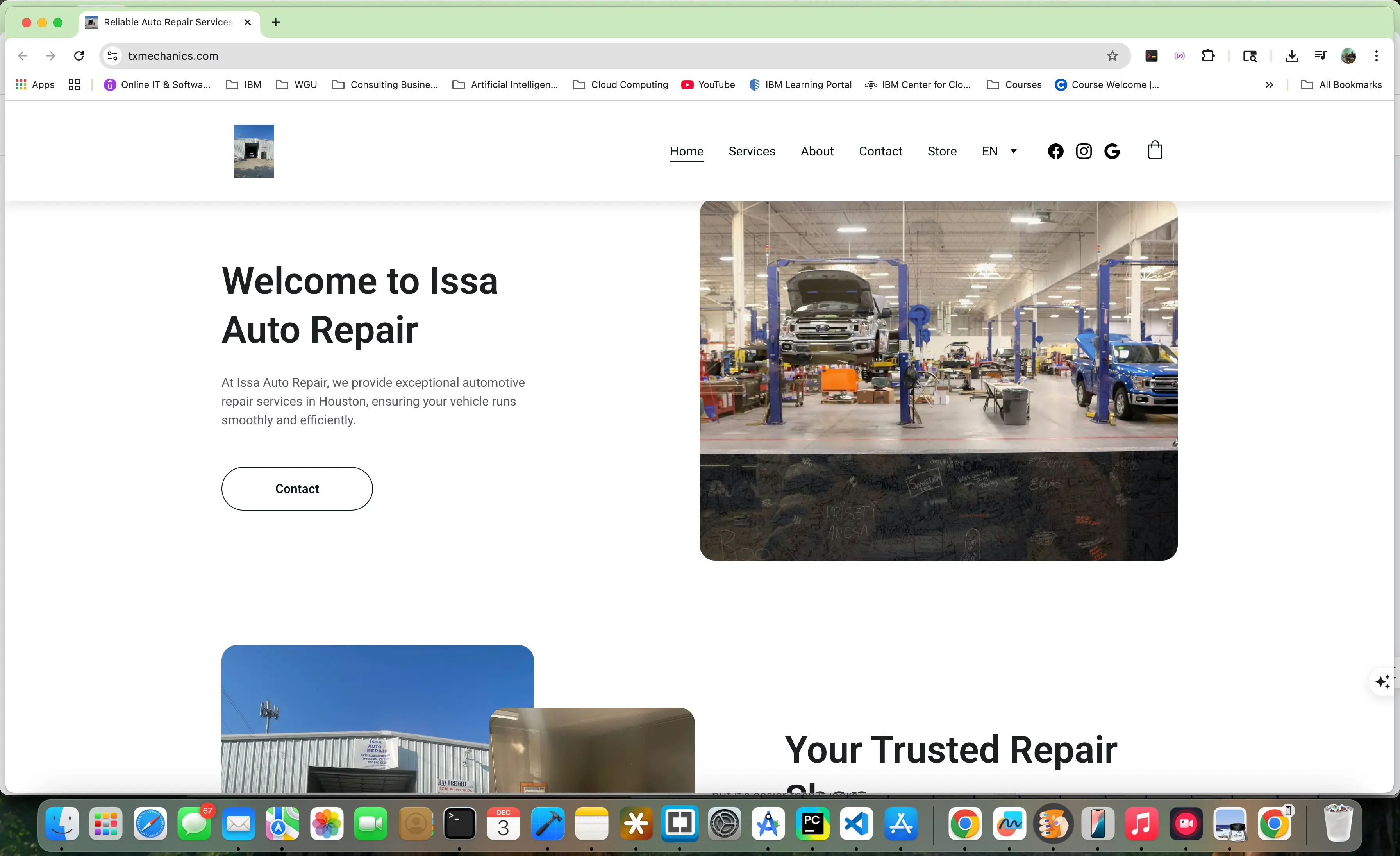 Houston mechanic SEO website